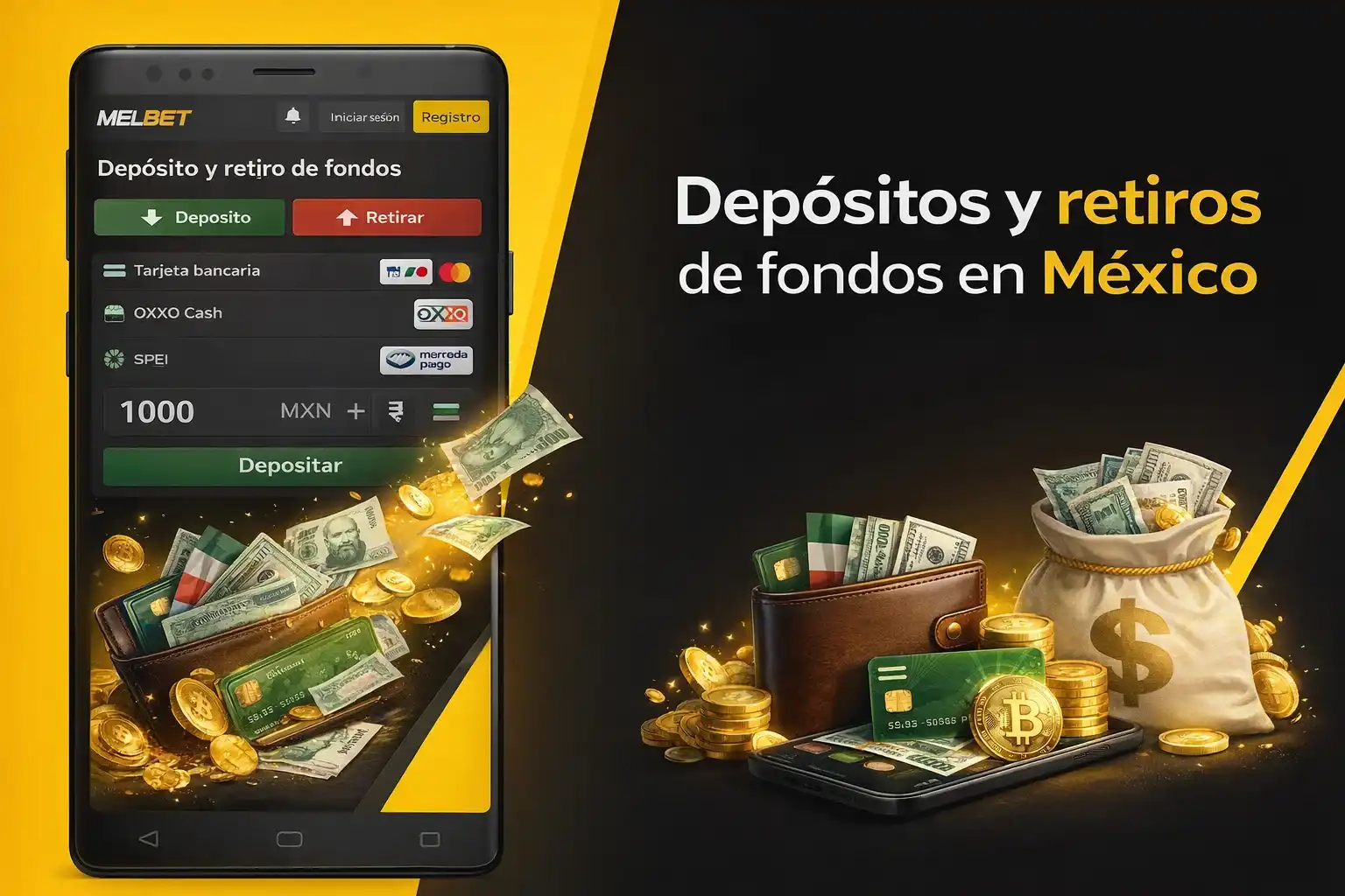 Depósitos y retiros de fondos en Melbet México